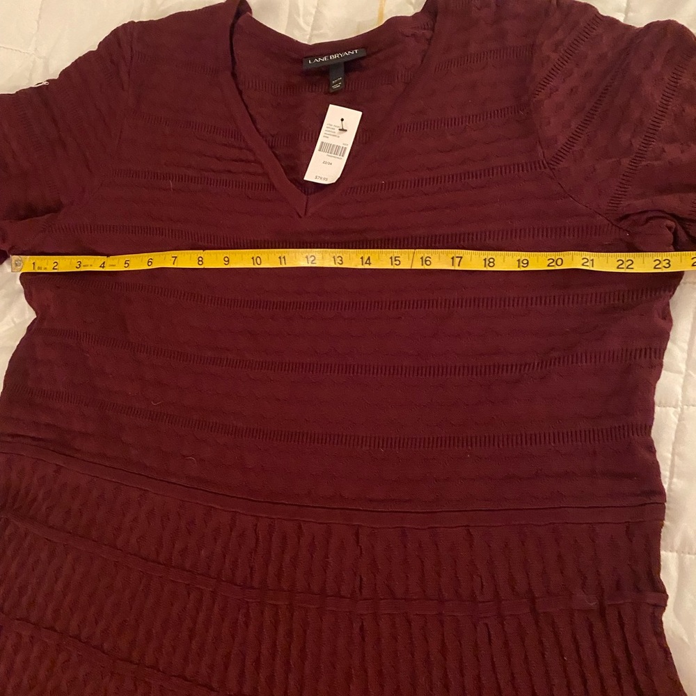 Lane Bryant sweater dress in “winetasting” - Picture 9 of 10